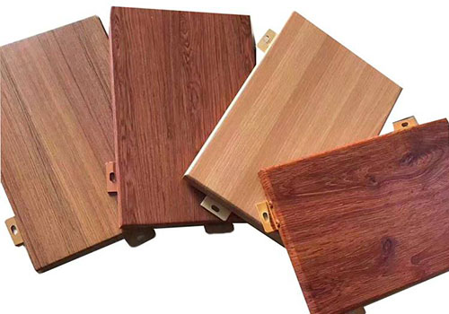 Coated aluminum wooden grain