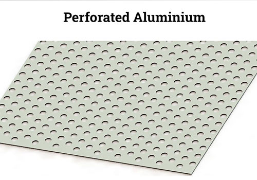 Perforated aluminium plate